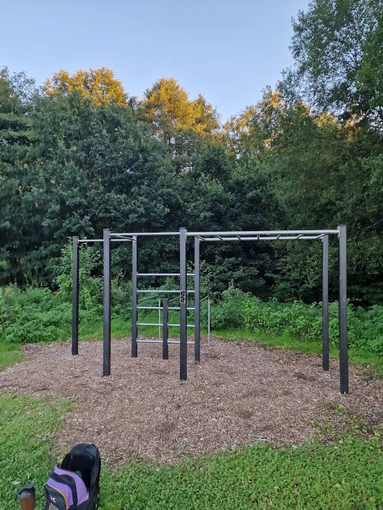Waldgerät / Klettergerüst · Metallgerät im Wald bei Nienhagen · September 2023